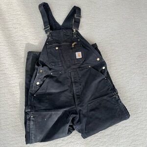 Carhartt Men’s Lined Overalls In Black size 36x30